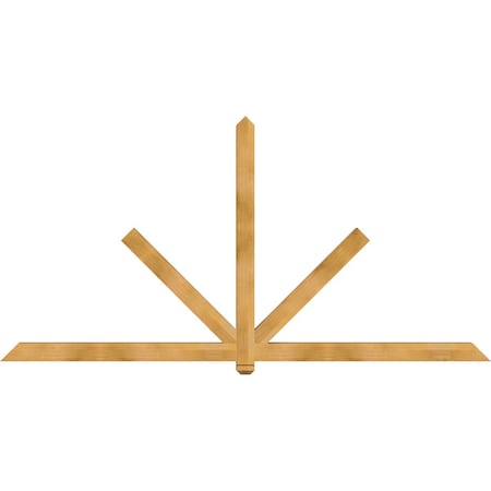 Ekena Millwork Kennewick Rough Sawn Timber Gable Bracket, Western Red Cedar, 108"W x 54"H x 4"D x 4"F, 12/12 Pitch GBW108X54X0404KEN00RWR